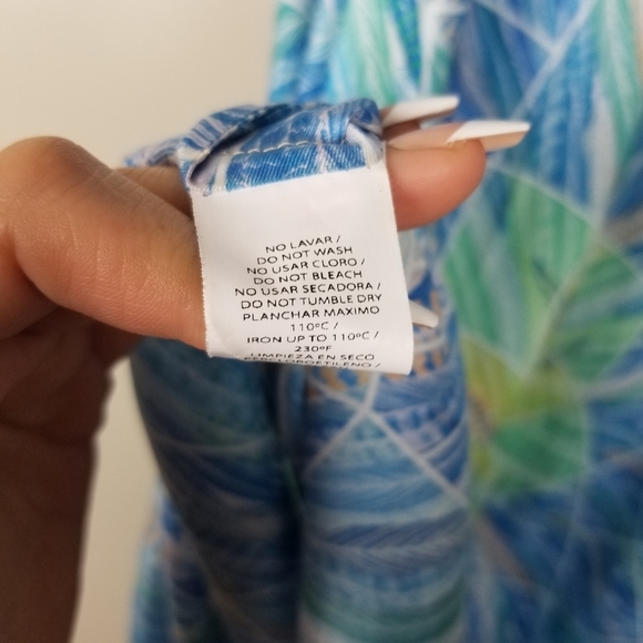 PINEDA COVALIN 100% Silk Spaghetti Strap Dress Flowy Lightweight Graphic Pattern - Picture 12 of 13